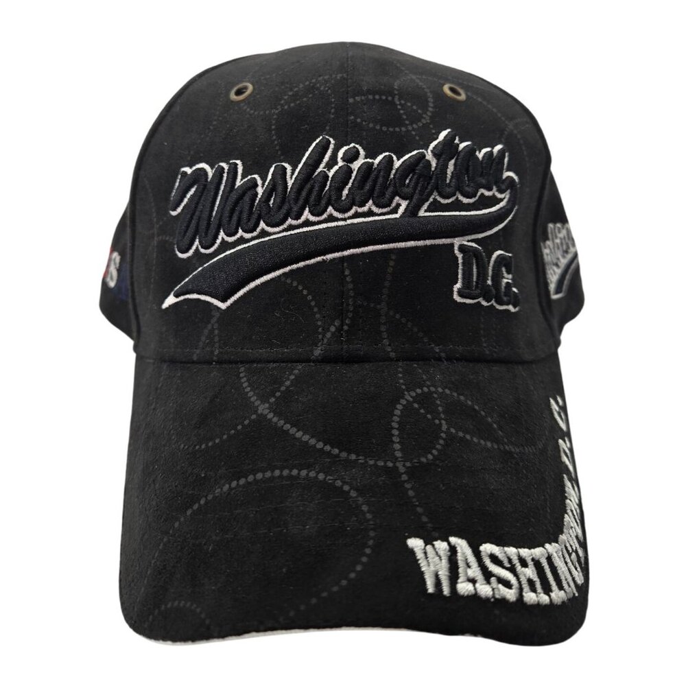 Triple Timber Washington D.C. Embroidered Black Baseball Cap Adjustable Suede Te